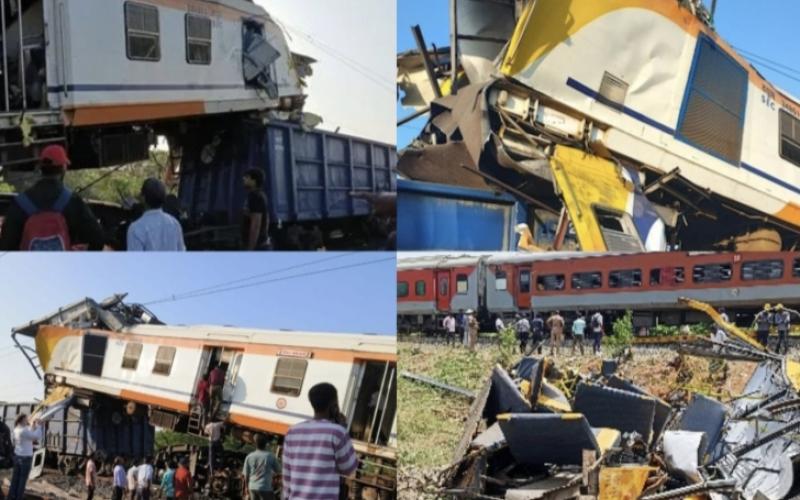 Passenger train runs over goods train in Chhattisgarh, 7 people including loco pilot killed; passengers rescued by cutting bogies with gas cutter; Railways announces compensation, Bilaspur, Khabargali