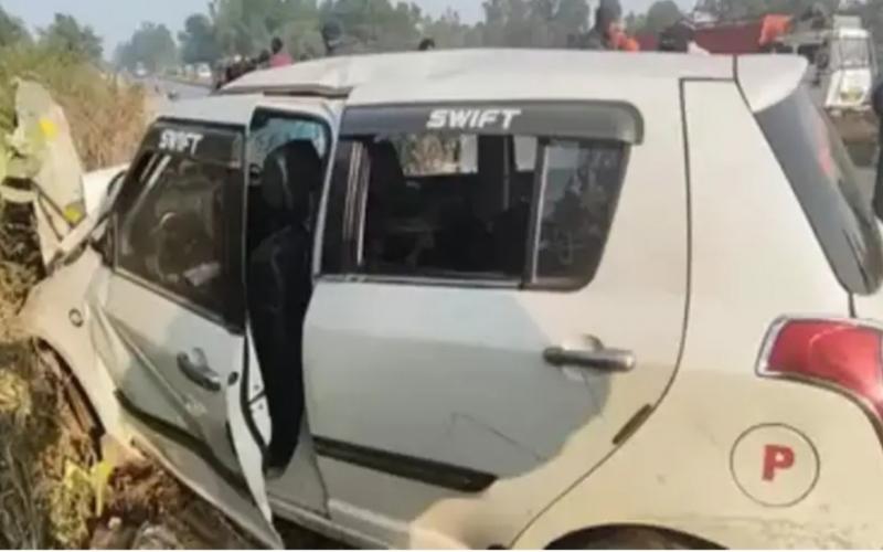 Car collides with divider, three dead, girl among the dead, 6 injured hindi News latest News khabargali 