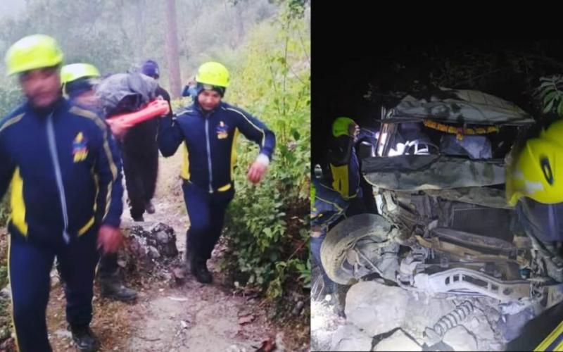 Accident while returning from a wedding procession, Bolero falls into a 200 feet deep ditch, 5 people including mother and son die. Accident news hindi News latest news khabargali