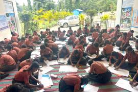 On the occasion of World Ozone Day 2025, Adani Foundation in collaboration with Government High School and Middle School, Village Chakeri, Basan, Parsa, Tara and Adani Vidya Mandir, Salhi organized Essay Writing and Painting Competition on the theme of Ozone Day "Science for Global Action".