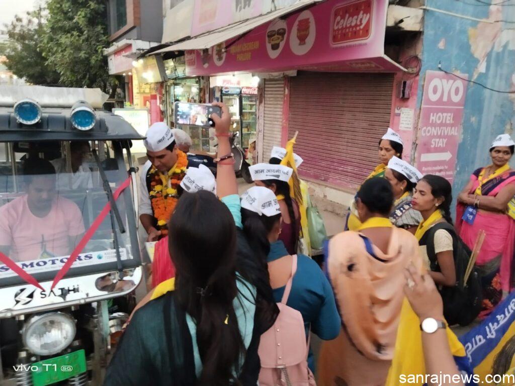 Aam Aadmi Party Raipur West Legislative Assembly candidate Nandan Singh, election campaign, Chhattisgarh Assembly Elections, Khabargali