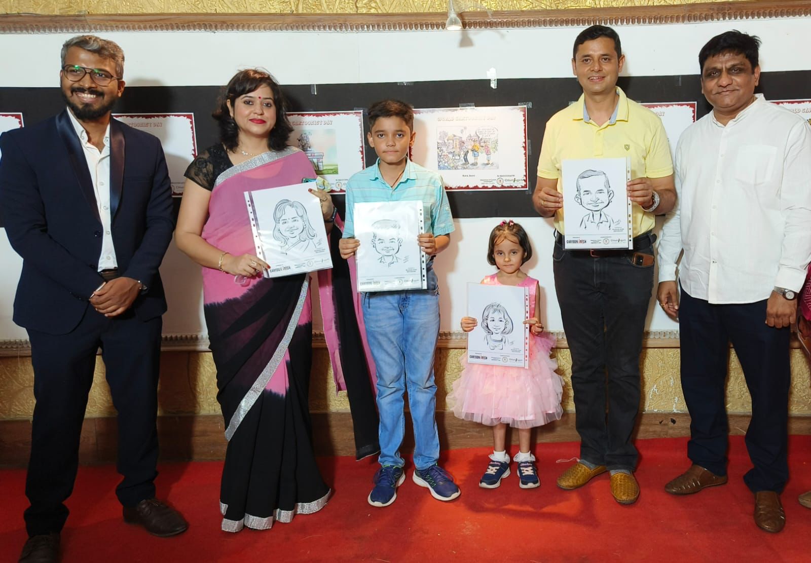 World Cartoonist Day, Shubham Jinde, Pune, Art Gallery of Mahant Ghasidas Museum, two-day cartoon exhibition, Inauguration Director Sanskriti Vivek Acharya, Editor of Cartoon Watch Trimbak Sharma, Raipur, Khabargali, Chhattisgarh
