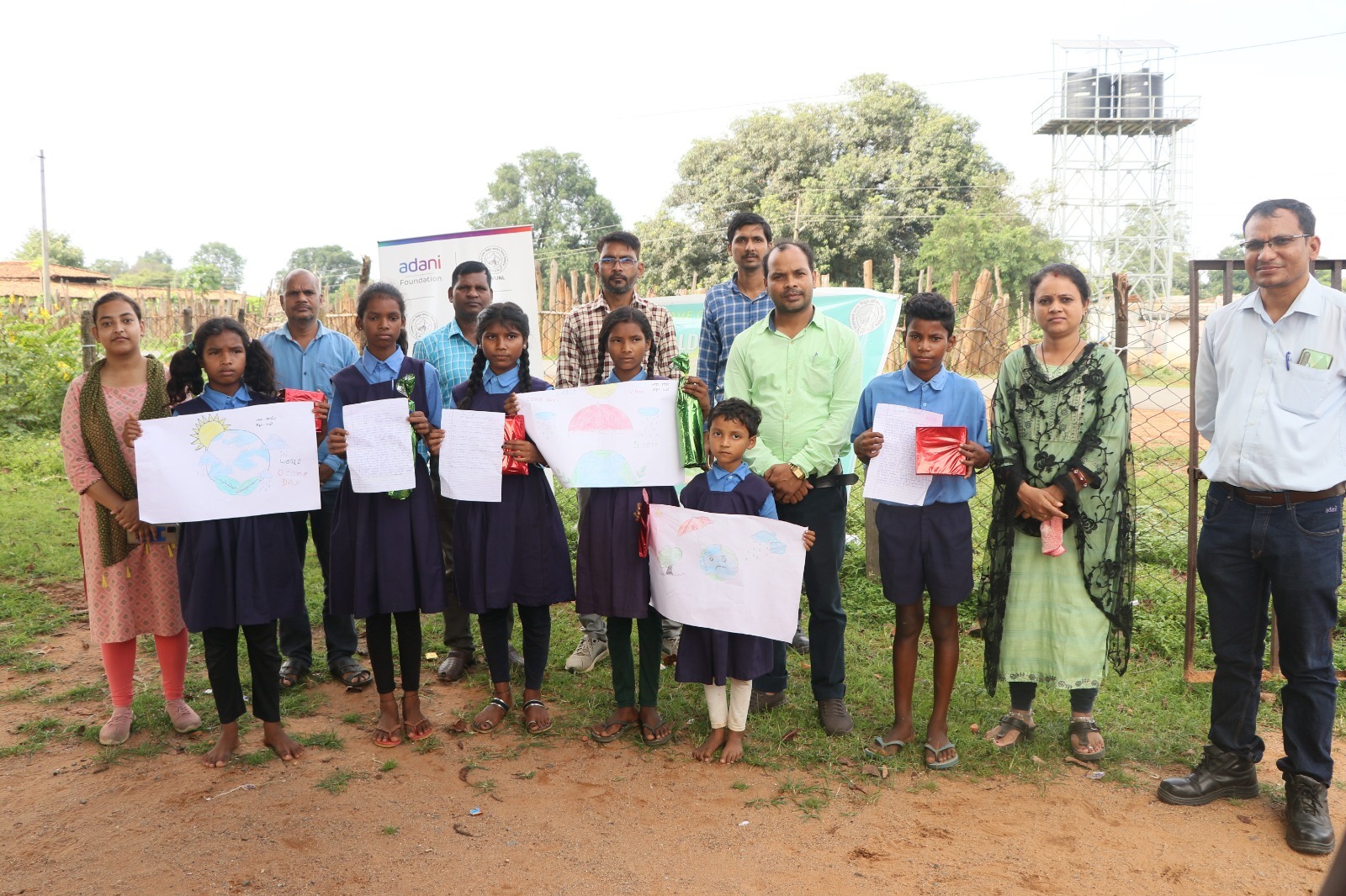 Ozone Day Celebration, Adani Foundation's Special Initiative for Environment Protection Awareness and Education, Village Basan, Parsa, Ghatbarra and Salhi, Chhattisgarh, Khabargali