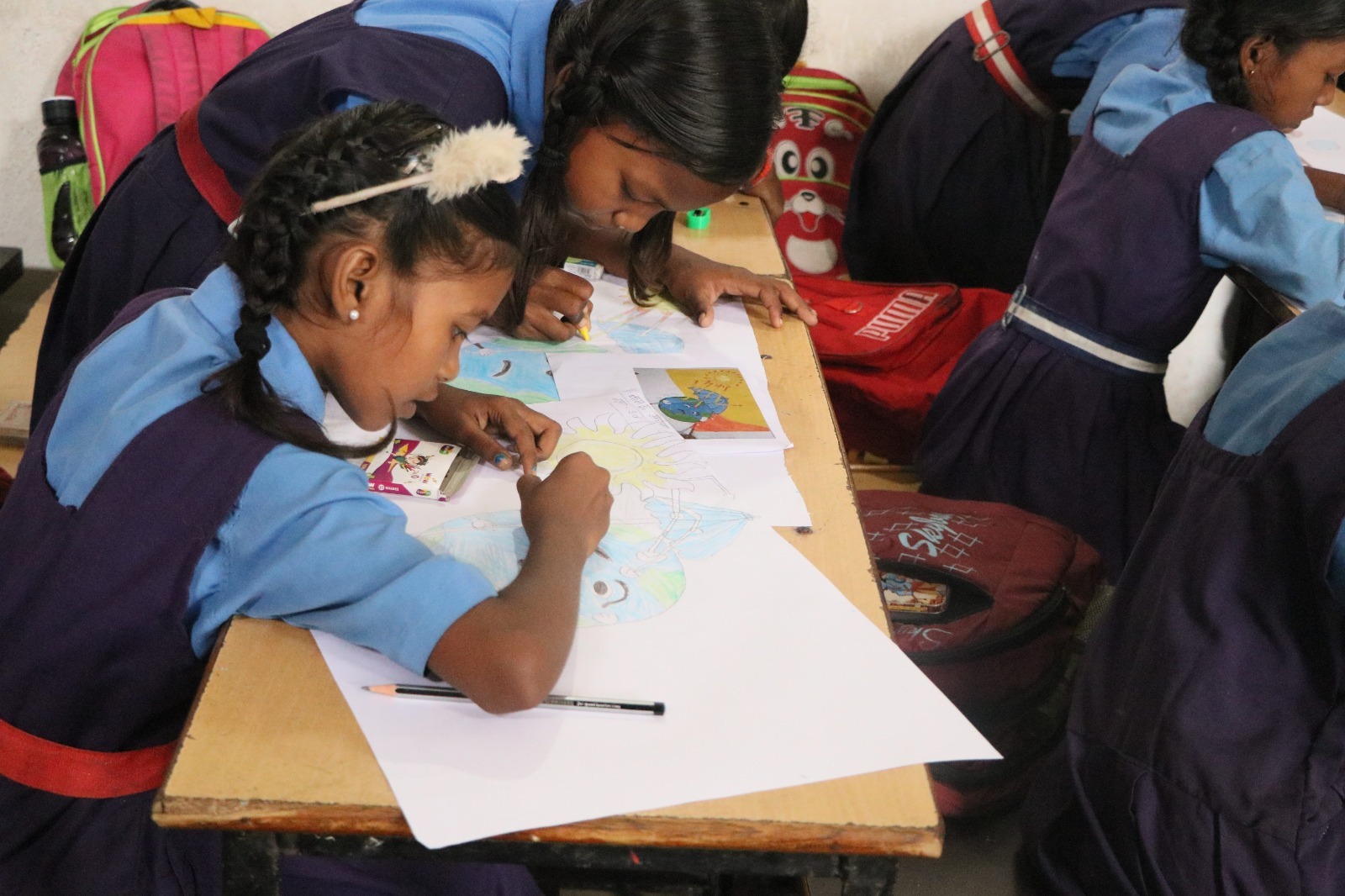 Ozone Day Celebration, Adani Foundation's Special Initiative for Environment Protection Awareness and Education, Village Basan, Parsa, Ghatbarra and Salhi, Chhattisgarh, Khabargali