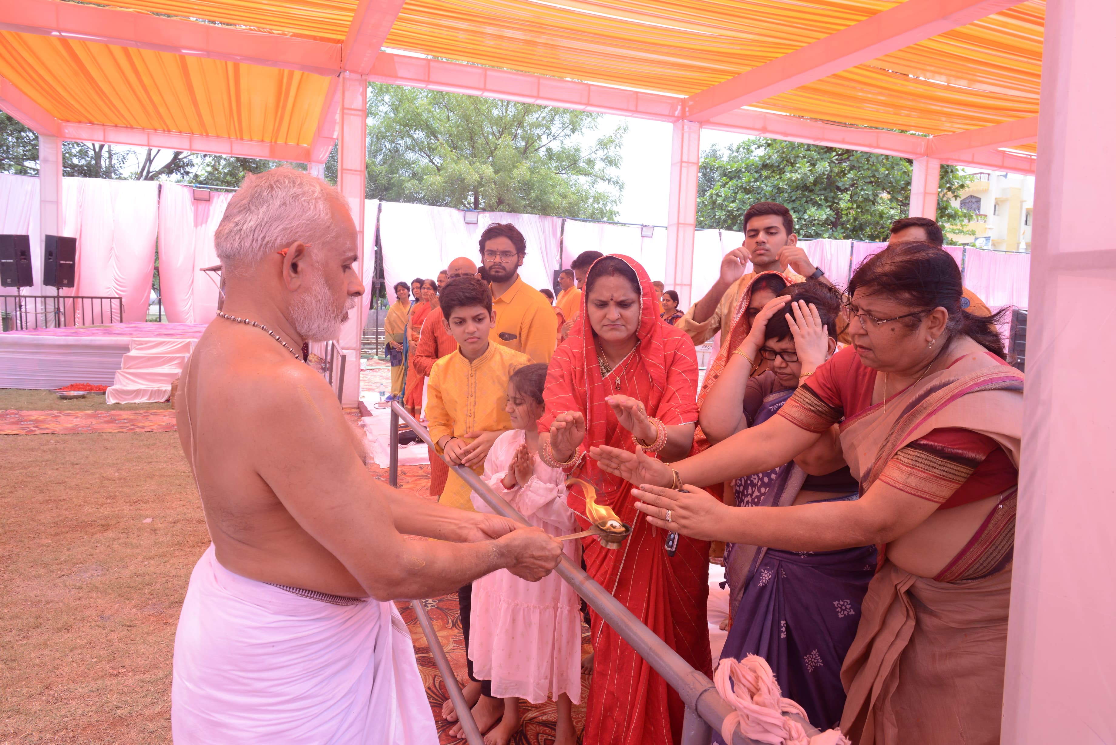 Chief Minister along with his wife and family participated in Maha Suhrit Maha Shakta Yagna, performed the ritual for public welfare, Rajiv Rakul, Founder Sri Maha Divya Desam Foundation, Chottanikkara Satyan Marar, Kerala Panch Vadyam, Raipur, Chhattisga