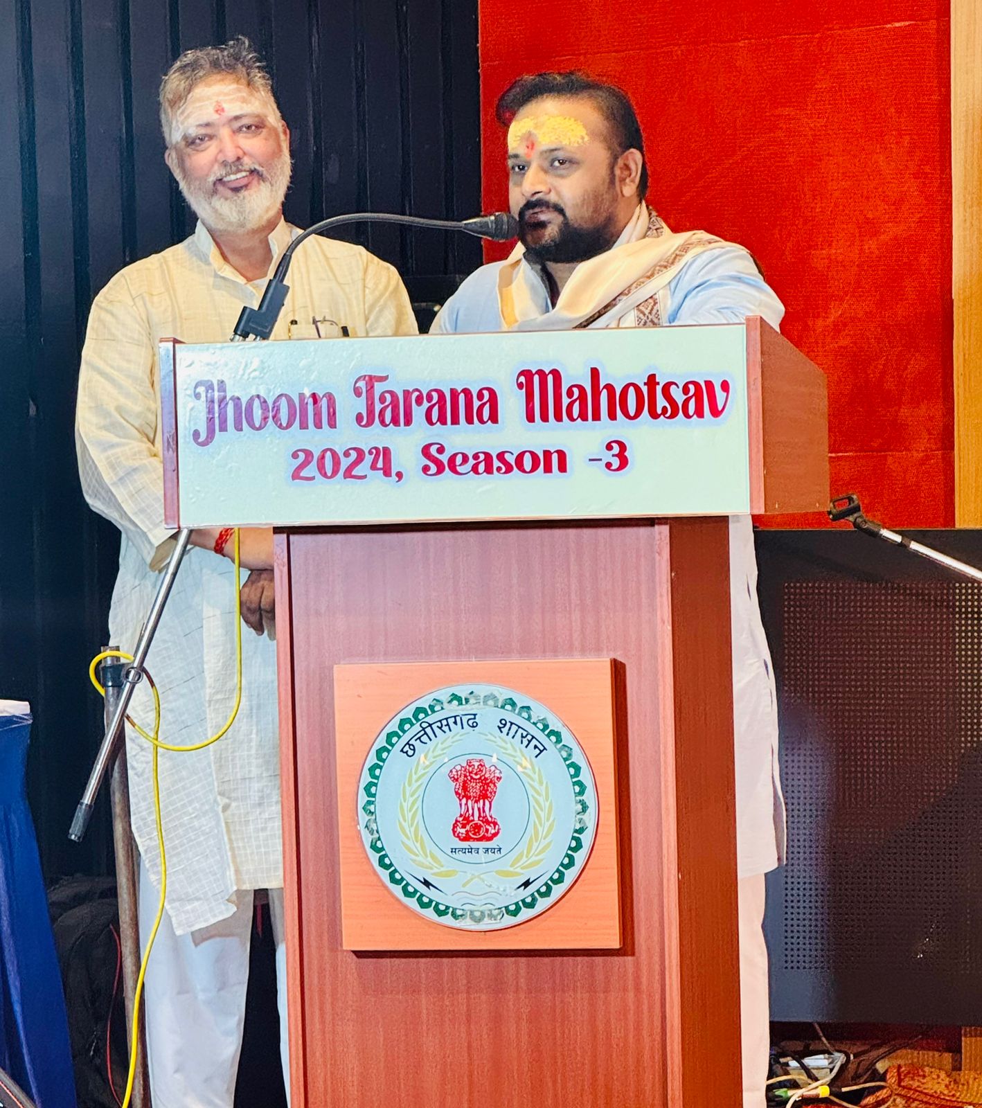4 day program of Jhoom Tarana Festival by Krishna Public School and its group, Sushil Sunny Agarwal, former president of Chhattisgarh Building and Other Construction Workers Welfare Board, Raipur, Chhattisgarh, Khabargali