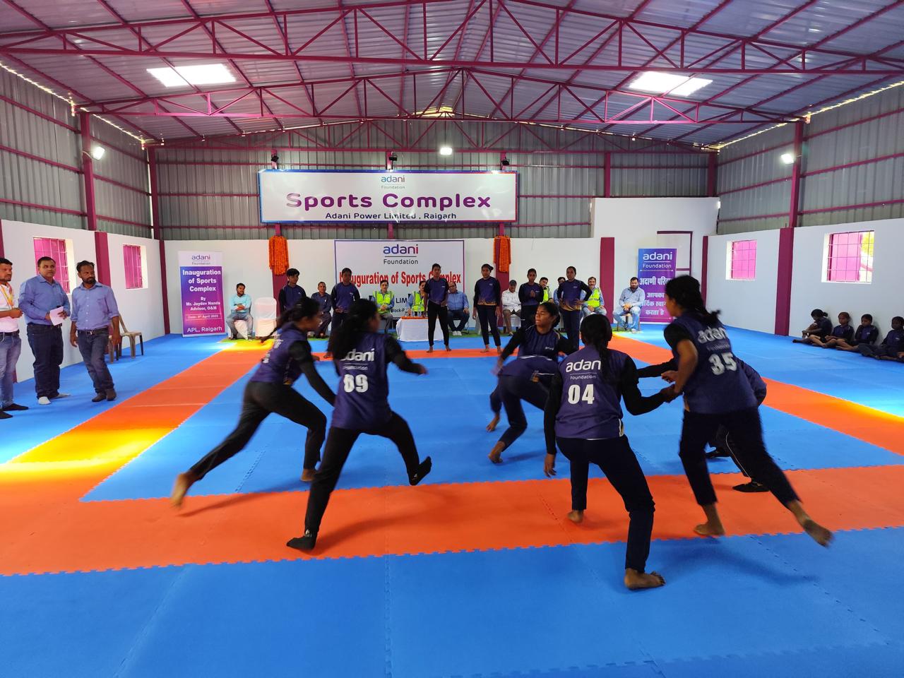 Adani Foundation inaugurates newly built sports complex in Raigarh, sports training will be provided to rural sports talents and 50 girls from 17 villages are taking training, Chhattisgarh, Khabargali