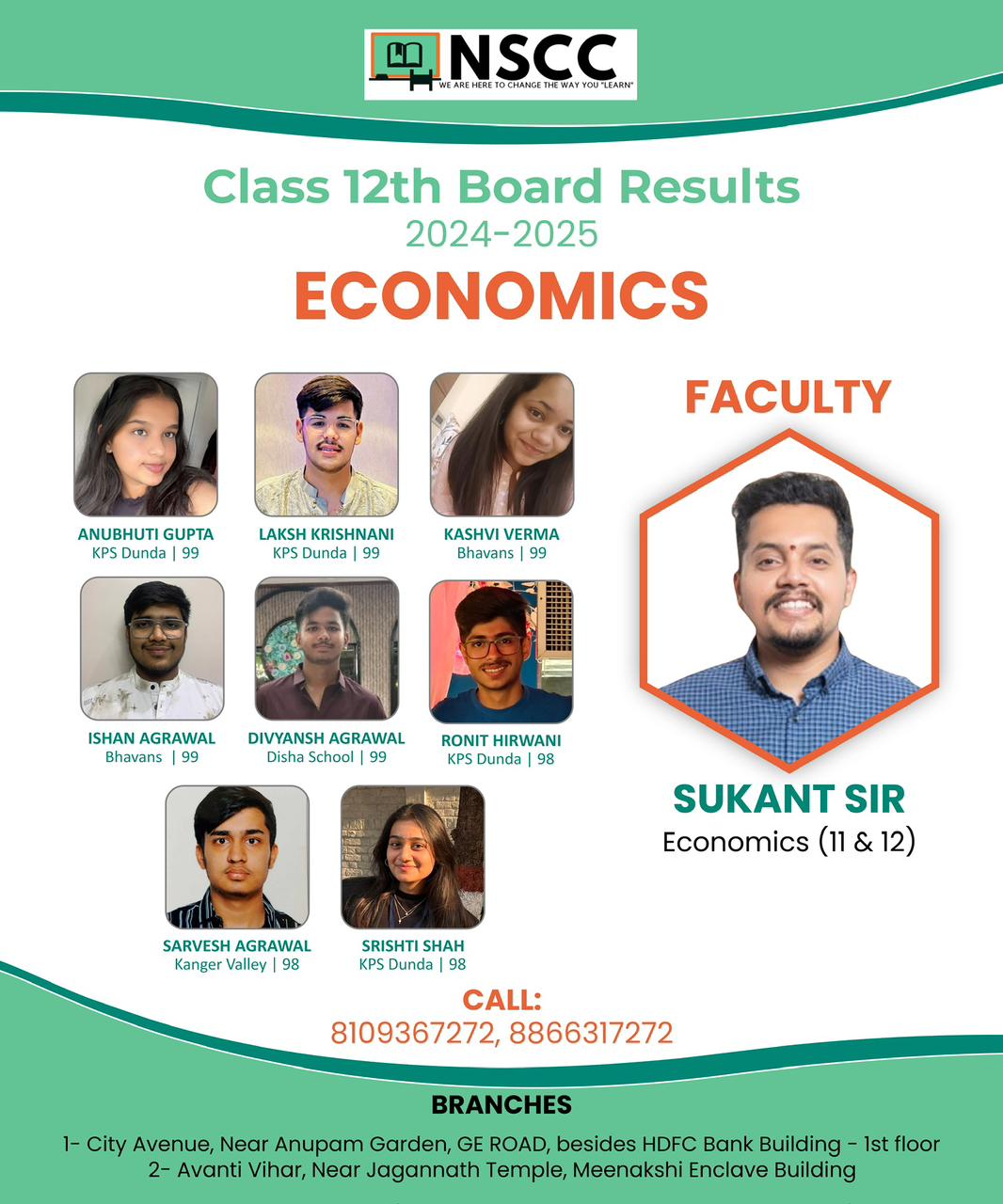 NSCC's great achievement in CBSE Board, student scored full 100 marks in Accounts, 37 students scored more than 90% marks, NSCC, Nikku Sir Commerce Classes, Narendra Singh Gill, Accountancy, Economics, Business Studies Coaching Class, Near Anupam Garden, HDFC Bank Building 1st Floor GE Road, Raipur, Near Jagannath Temple, Gayatri Nagar, Meenakshi Enclave Raipur, Chhattisgarh, Khabargali
