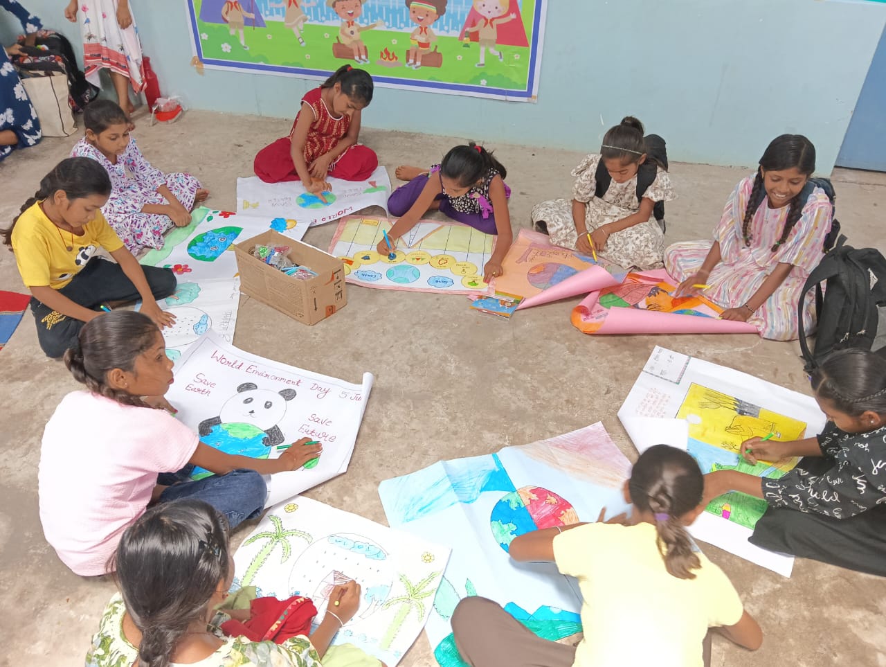Adani Foundation celebrated 'Festival of Greenery' with children, Raikheda campus resonated with painting, dance and pledge of tree plantation, Chhattisgarh, Khabargali