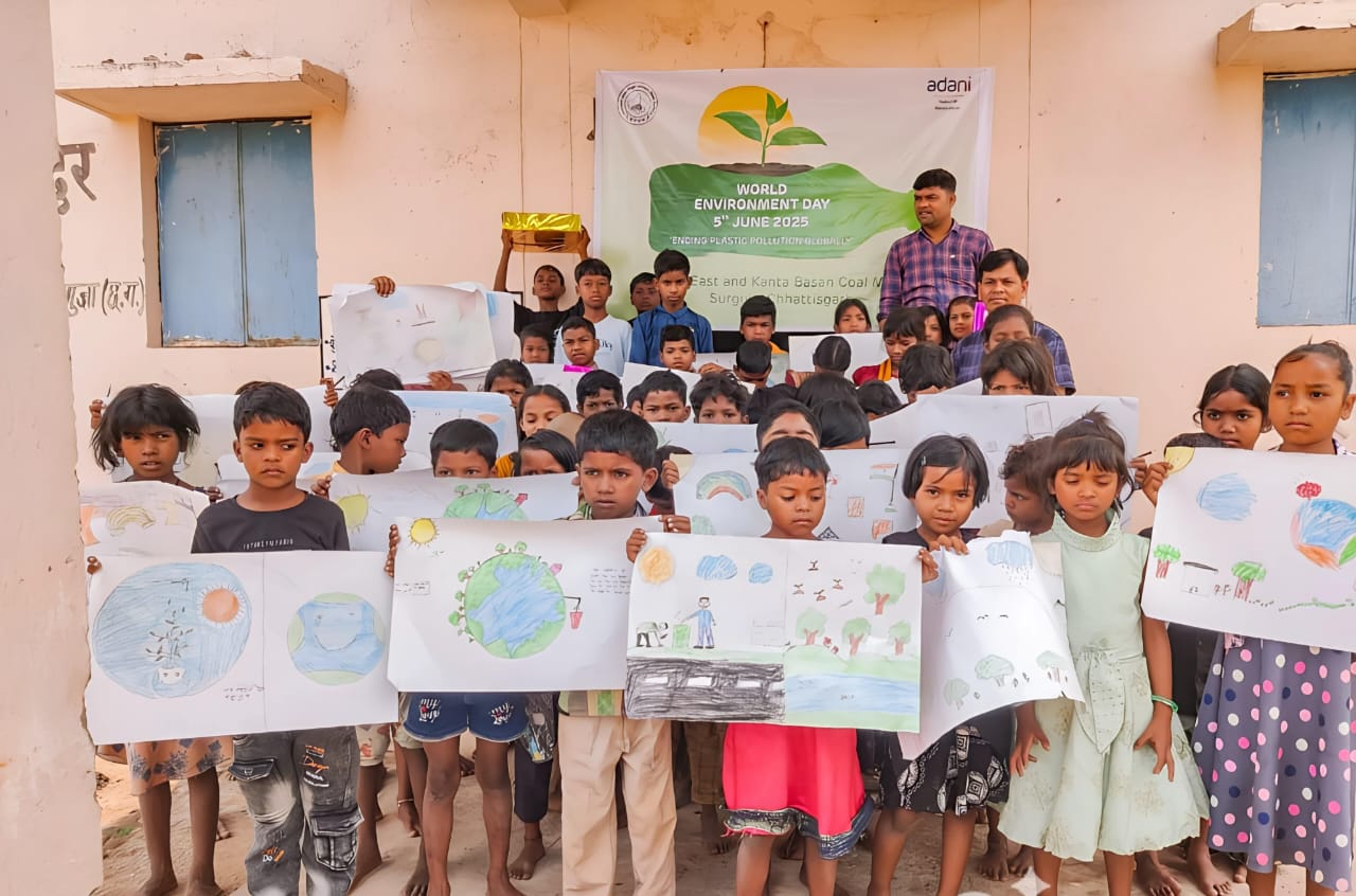 Plantation of more than 27,000 saplings on World Environment Day; A concrete step towards environmental awareness and greenery, Environment awareness campaign through mass tree planting and painting competitions in PEKB and PCB mines - Tree plantation, drawing competitions and initiatives to inspire children in Parsa area, Chhattisgarh, KhabarGali