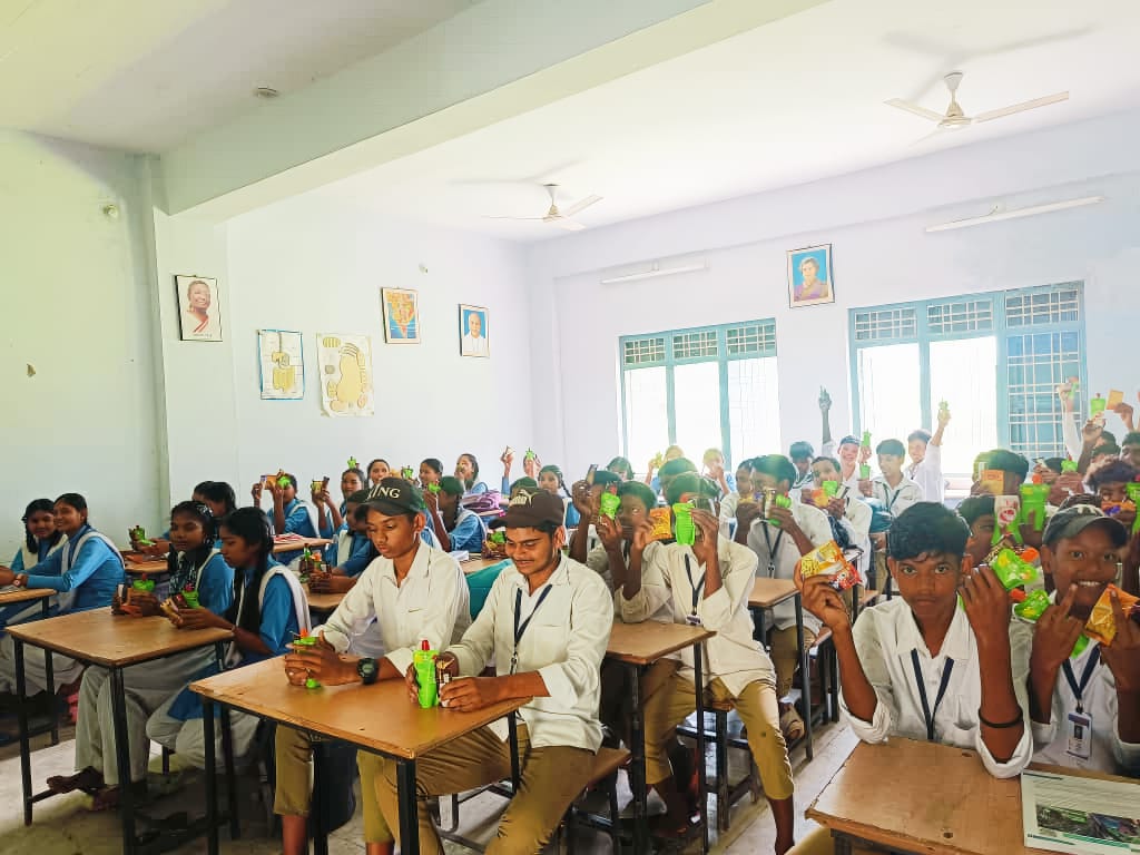 On the occasion of World Ozone Day 2025, Adani Foundation in collaboration with Government High School and Middle School, Village Chakeri, Basan, Parsa, Tara and Adani Vidya Mandir, Salhi organized Essay Writing and Painting Competition on the theme of Ozone Day "Science for Global Action".