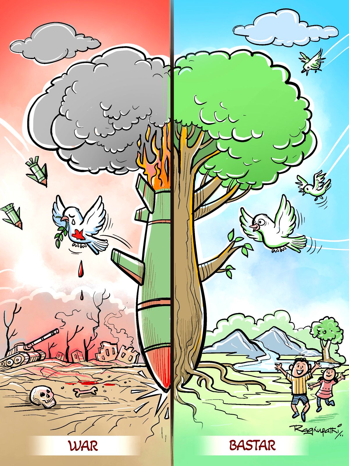 On World Cartoonist Day, 5th May, a gathering of eminent personalities will take place in Raipur. Results of the national competition based on Bastar tourism will be announced. Two cartoonists from Vidarbha will make live cartoons in the program and a cartoon exhibition will be held. Editor of Cartoon Watch, Trimbak Sharma, Cactus, Chhattisgarh, Khabargali