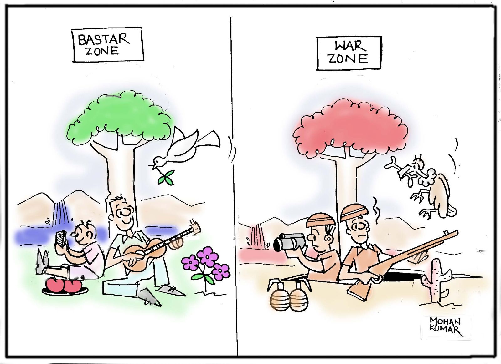 On World Cartoonist Day, 5th May, a gathering of eminent personalities will take place in Raipur. Results of the national competition based on Bastar tourism will be announced. Two cartoonists from Vidarbha will make live cartoons in the program and a cartoon exhibition will be held. Editor of Cartoon Watch, Trimbak Sharma, Cactus, Chhattisgarh, Khabargali