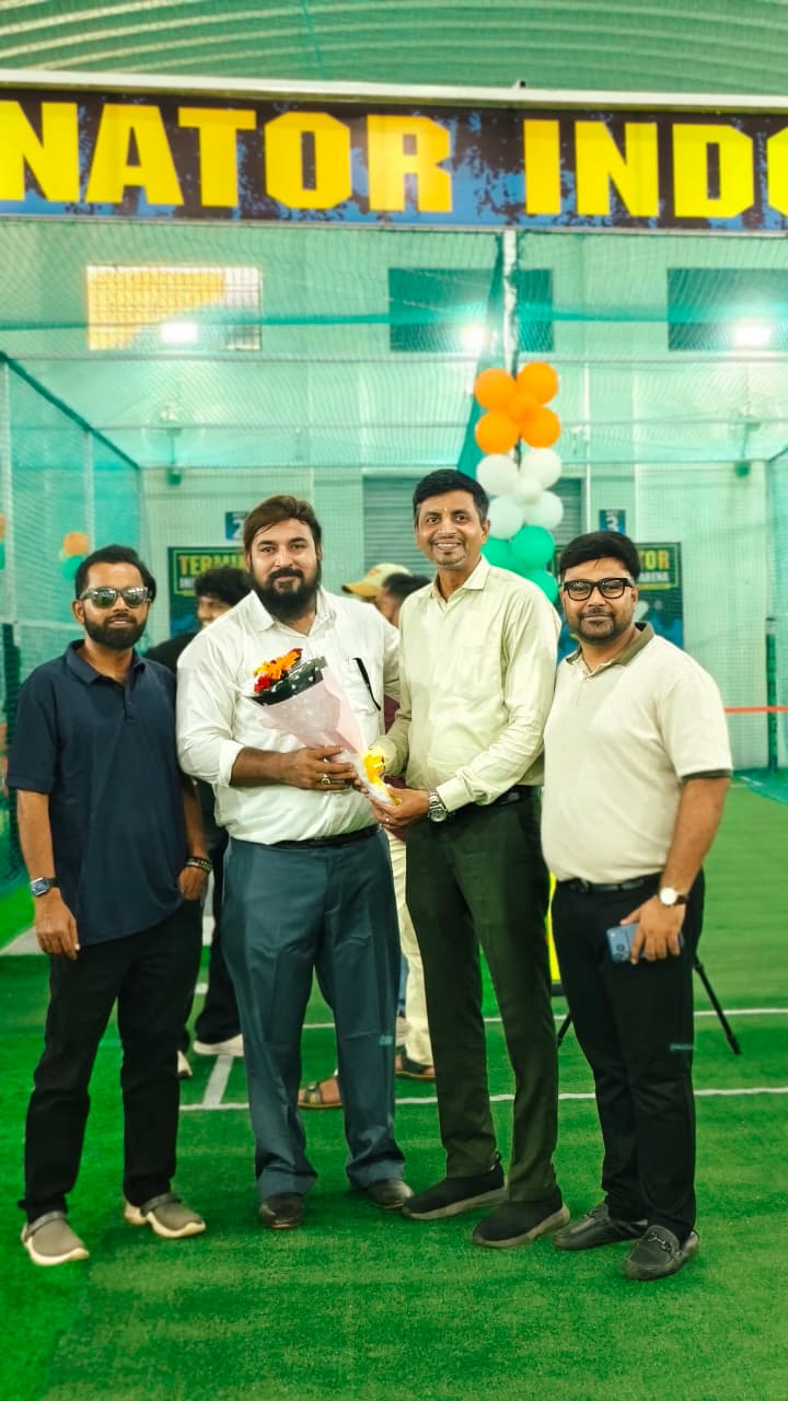 Terminator Indoor Cricket Arena Raipur, Terminator Cricket Academy Raipur, indoor cricket academy Raipur, cricket academy in Raipur, TICA Raipur, indoor cricket facility Chhattisgarh, Dr Shabab Qureshi, cricket training Raipur, chhattisgarh, Khabargali 