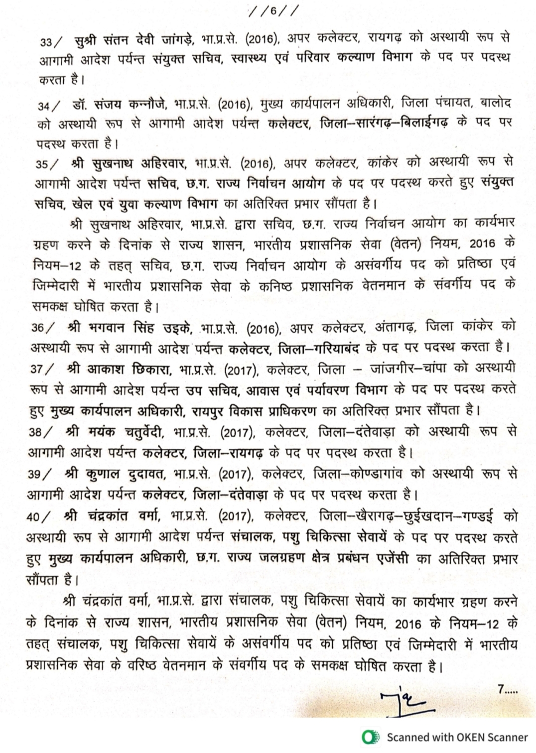Breaking: 41 IAS officers transferred at once, collectors of these 11 districts changed, see the full list here, Chhattisgarh, Khabargali