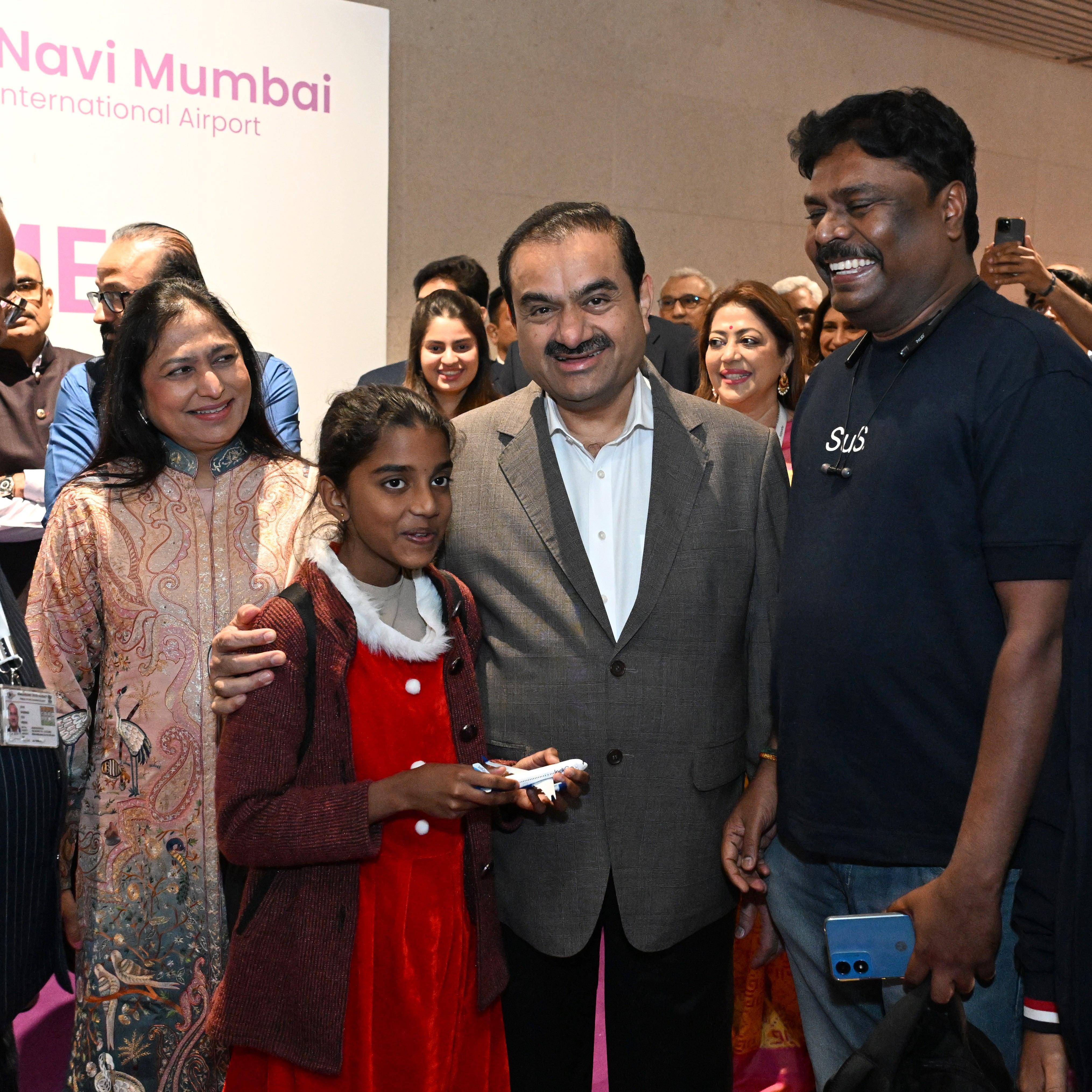 Flights begin from Navi Mumbai International Airport; Gautam Adani welcomes passengers.khabargali 