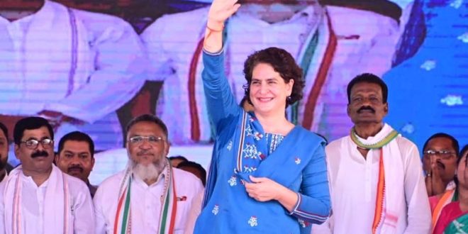 Priyanka Vadra, who participated as a special guest in the Urban Body and Panchayati Raj Mahasammelan, made a political move regarding the caste census, Chhattisgarh, Khabargali.