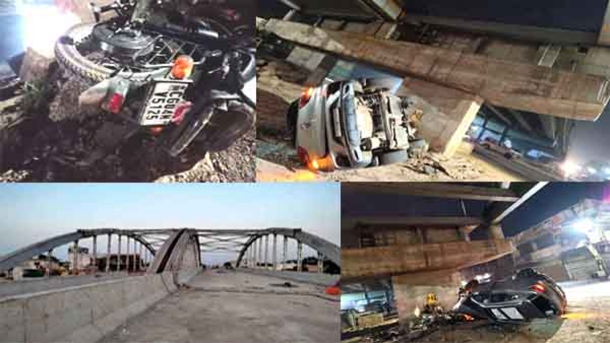 Fatal negligence, moped fell 35 feet below the incomplete overbridge, car, two killed, capital of Chhattisgarh, Kumhari on the forelane between Raipur to Bhilai, flyover, Khabargali