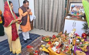 On the occasion of Govardhan Puja, the Chief Minister worshipped cows and wished happiness and prosperity for the people of the state khabrgali 