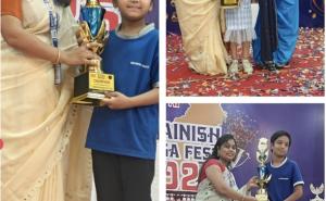 Raipur children showed the power of 'Human Calculator', Shailendra Nagar children hoisted the flag of success in Brainish Abacus Megafest, Vedika Sundarani, Aaradhya Chauhan became 'Champions', Master Trainer of Brainish Abacus Mrs. Deepa Shukla and Trainer Mrs. Sapna Rathore, Chhattisgarh, Khabargali