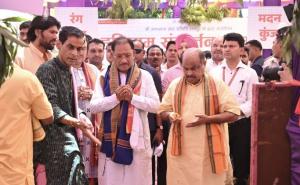 Two-day grand Akhand Harinam Sankirtan Namayagya organized in the premises of Shri Jagannath Temple located in Gayatri Nagar of capital Raipur, Harinam Sankirtan became the Mahabrahmastra of Sanatan awakening, religious conversion will be stopped, Raipur North Assembly Constituency MLA and Chairman of the Organizing Committee Purandar Mishra, Chhattisgarh, Khabargali