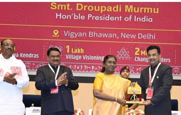 Chhattisgarh once again made its mark on the national stage, honored by the President Chhattisgarh News Raipur news hindi News khabargali 