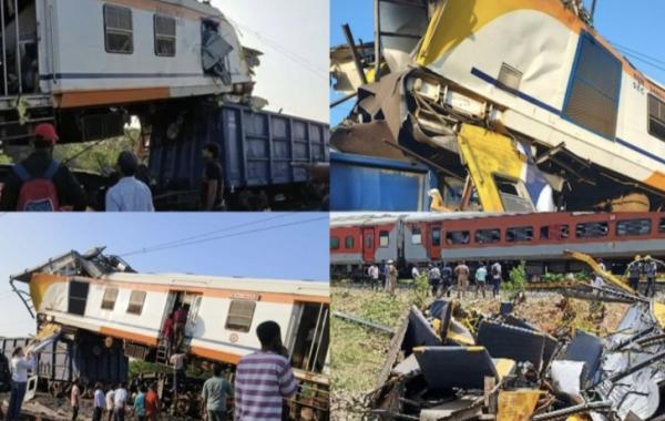 Passenger train runs over goods train in Chhattisgarh, 7 people including loco pilot killed; passengers rescued by cutting bogies with gas cutter; Railways announces compensation, Bilaspur, Khabargali