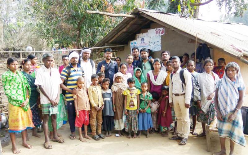 Health Department's team walks 15 Km on a hilly path to provide malaria diagnosis test and treatment facility khabargali