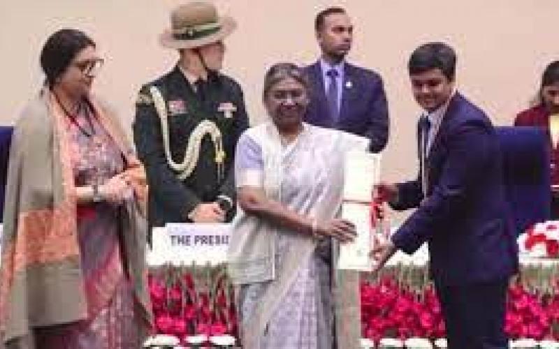 Aditya Pratap Singh Chouhan, Prime Minister National Child Power Award, Honored, Innovation, Microma, President Mrs. Draupadi Murmu, Chief Minister Bhupesh Baghel, Chhattisgarh