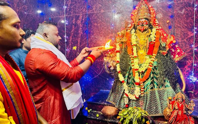 Shri Shri Mangalakali Temple, Havan, Ashtami, Chaitra Navratri, Sushil Sunny Agarwal, Dabripar Talab of Rawatpura Phase 2 in Chandra Shekhar Azad Ward of Raipur South Assembly Constituency, President, Chhattisgarh Building and Other Construction Workers Welfare Board, Chhattisgarh, Khabargali