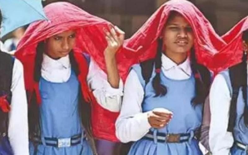 Due to the scorching heat, the school timings are now from 7 am to 11 am, raipur, chhattisgarh, khabargali