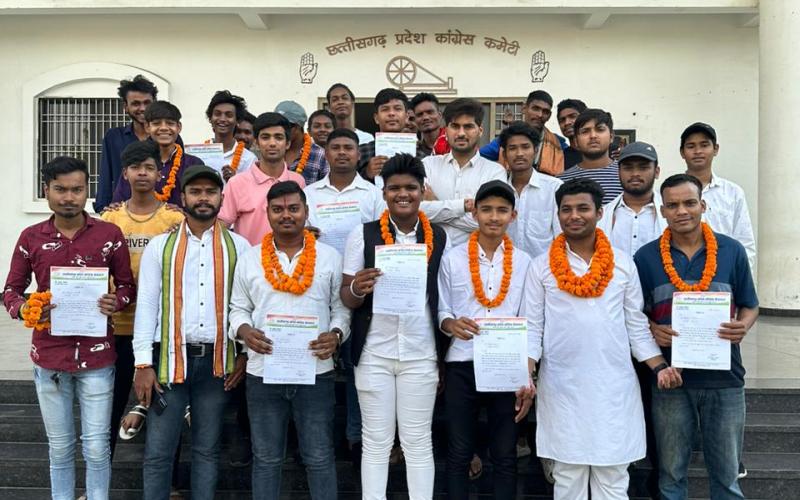Congress Seva Dal Youth Brigade, Arun Tamankar, Mohammad Tajul, Raipur district executive team announced, Chhattisgarh, Khabargali