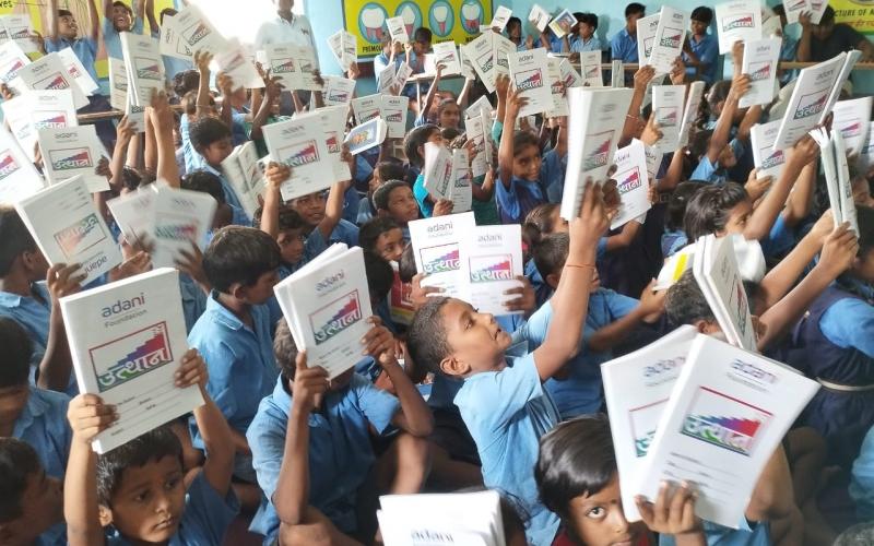 Shala Praveshotsav: Distribution of notebooks to more than 600 children under Project Utthan of Adani Foundation, Raipur, Chhattisgarh, Khabargali