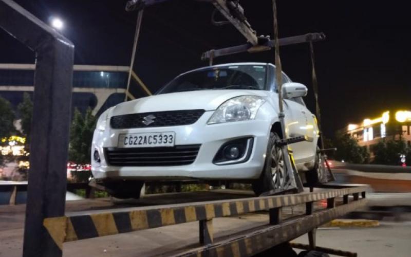 Action intensified against drivers who park wrongly in Raipur, Chhattisgarh, khabargali