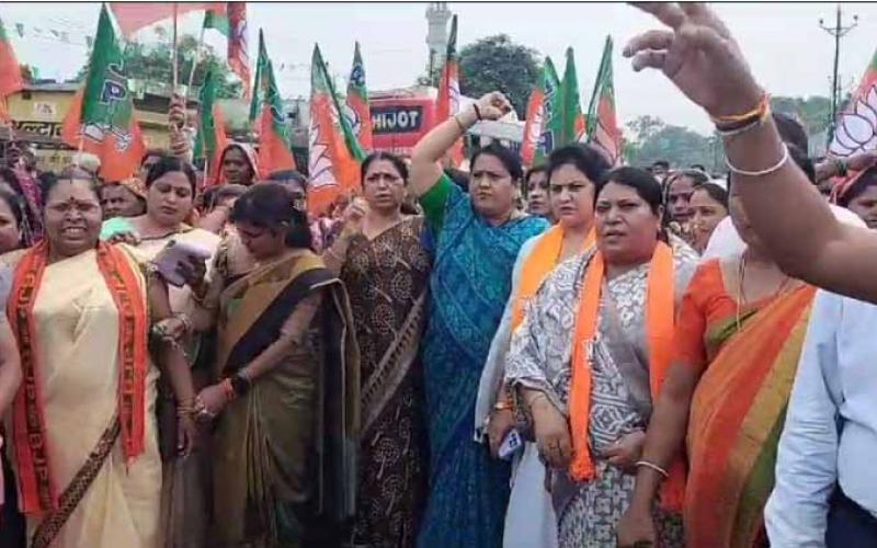 Police accused of negligence in rape case of 5 year old girl, BJP surrounded the police station, Chhattisgarh, Khabargali