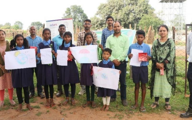 Ozone Day Celebration, Adani Foundation's Special Initiative for Environment Protection Awareness and Education, Village Basan, Parsa, Ghatbarra and Salhi, Chhattisgarh, Khabargali