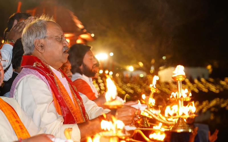 Replica of Ramlala temple will be built in Purkhauti Muktangan, Tourism Minister Brijmohan Aggarwal, Kaushalya Dham will be developed on the lines of Ayodhya, Grand organization of Ramotsav in Kaushalya Dham Chandkhuri, Chhattisgarh, Khabargali