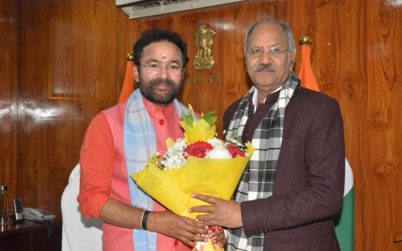 Rajim Corridor will be built on the lines of Ujjain and Kashi, Chhattisgarh Tourism and Culture Minister Shri Brijmohan Agarwal told Union Tourism Minister G.  Meeting with Kishan Reddy, Maa Bamleshwari Devi Prasad Yojana, Chhattisgarh, Khabargali