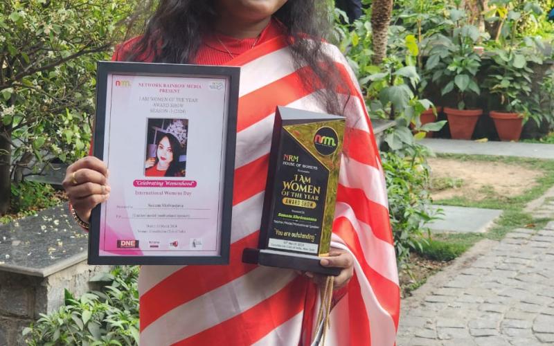 Chhattisgarh's Sonam Srivastava received Woman of the Year Award in Delhi, 50 women honored by giving awards on International Women's Day, Raipur, Chhattisgarh, Khabargali