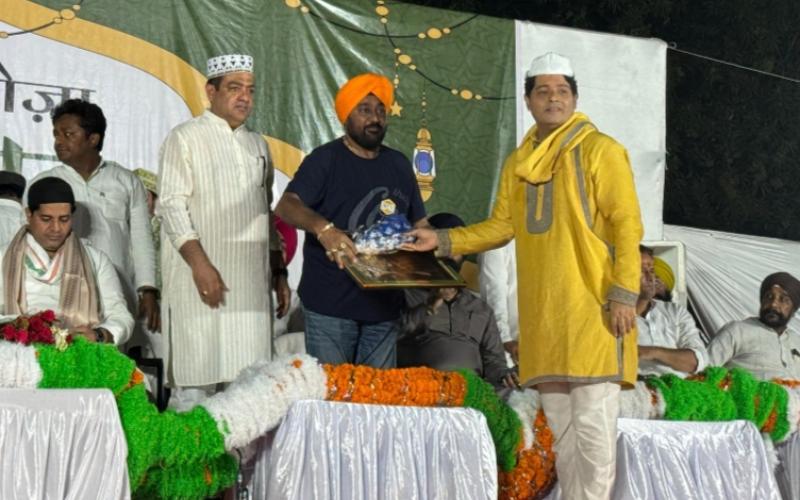 Rajya Sabha MP Imran Pratapgarhi arrived to attend Roza-Iftar program, 'Dawate Roza Iftar' program organized by Baijnathpara, Chotapara and Muslim community of Raipur at Gaus Memorial Ground, Raipur, Mayor Ejaz Dhebar, Chhattisgarh, Khabargali