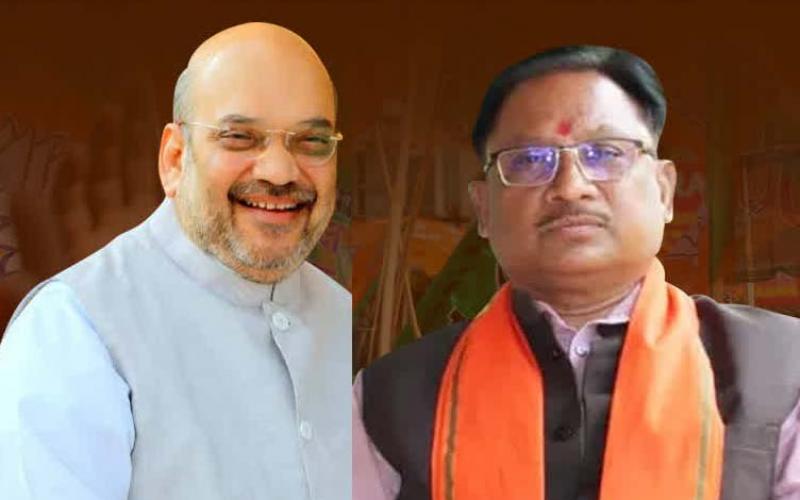 Home Minister Amit Shah praised Chhattisgarh government on Naxal front, Chief Minister expressed gratitude, Vishnudev Sai Government, Khabargali