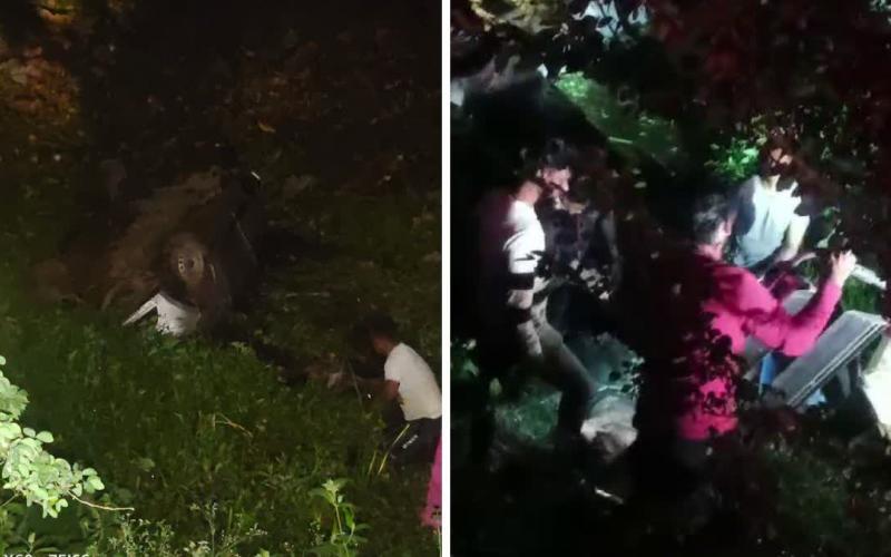 Chhattisgarh: 5 killed in two accidents- 1. Uncontrolled car fell into a pond, three dead, 2. Pickup overturned in a valley due to brake failure, two CAF soldiers dead, Khabargali