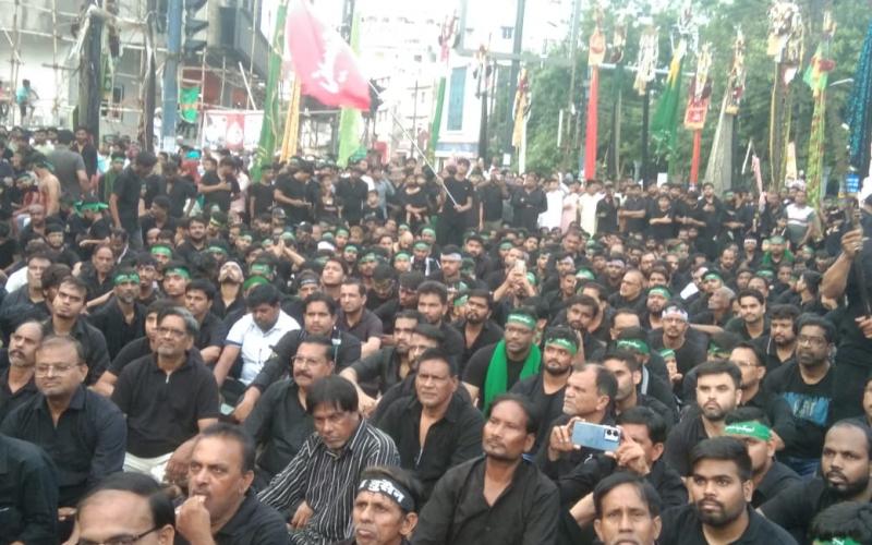 A huge mourning procession was taken out in the capital on “Yaume Ashura”, “Yaume Ashura” the martyrdom day of Hazrat Imam Hussain, the grandson of Prophet Hazrat Mohammad S.A.W., Haider Ali President Hyderi Mosque Trust Mominpara, Raipur, Chhattisgarh, Khabargali