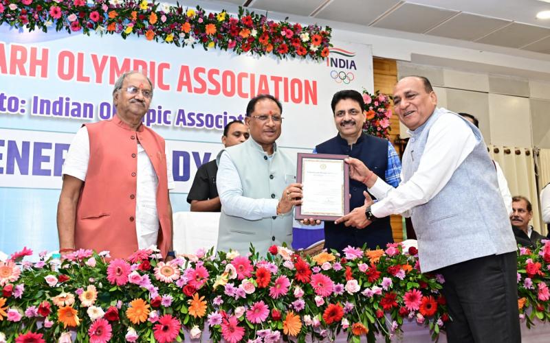 Chief Minister Vishnu Dev Sai became the unopposed president of Chhattisgarh Olympic Association, Khabargali