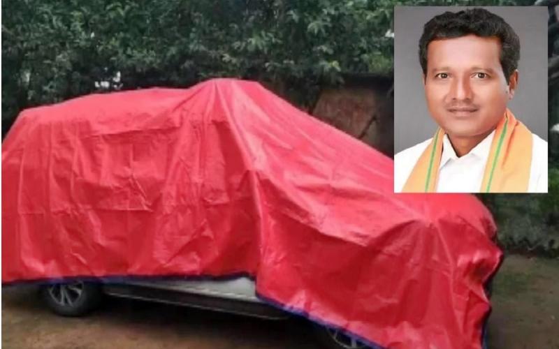 Lightning falls on car, MP Rathiya narrowly escapes cg news hindinews cg bignews latestnews khabargali 
