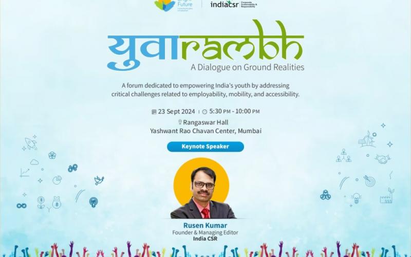 Rusen Kumar will be the keynote speaker at Yuvaarambh Samvad Mumbai, discussions will be held on empowering youth through collaboration and innovation, India CSR founder, social thinker and writer Rusen Kumar, Chhattisgarh, Khabargali
