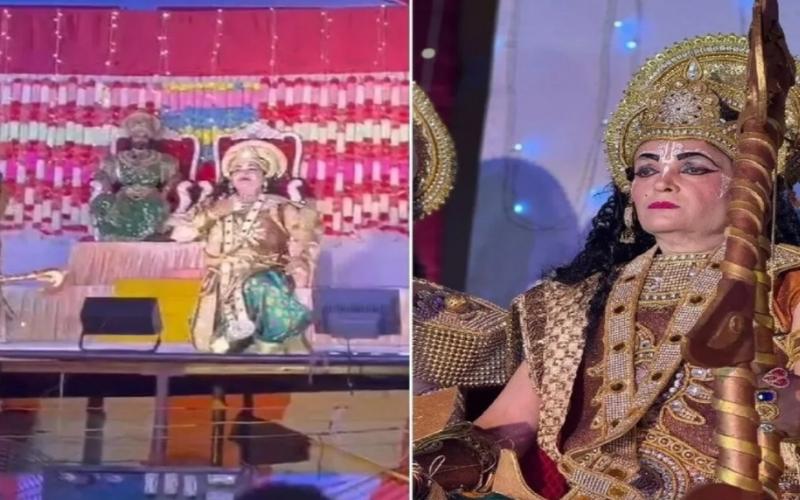 The artist playing the role of Ram in Ramleela died of a heart attack on stage, Khabargali
