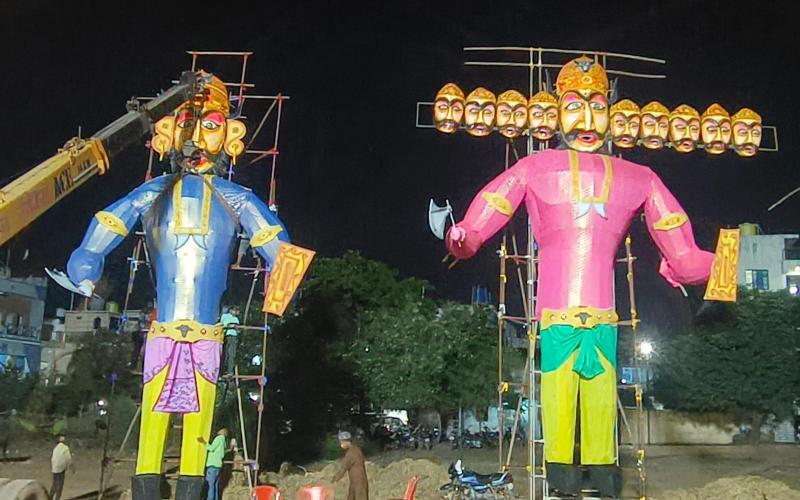 Preparations for Ravana Dahan complete at Dussehra ground, Devendra Yadav, President of Chhattisgarh Nagar Dussehra Utsav Samiti, Raipur, Khabargali