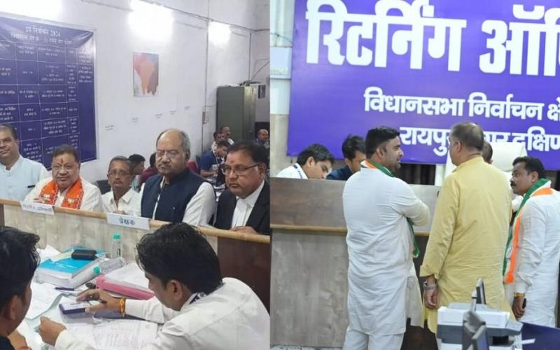 9 candidates including Sunil Soni and Akash Sharma submitted their nominations, Raipur Nagar South by-election-2024, 21 people submitted their nominations, Khabargali