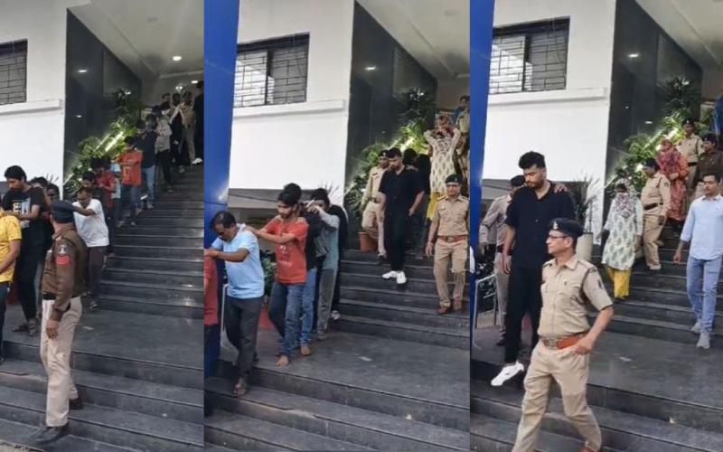 Big international sex racket busted in Raipur.. 17 arrested including 2 women,, used to run prostitution by sending pictures and rates of girls to customers through Locanto app, Khabargali
